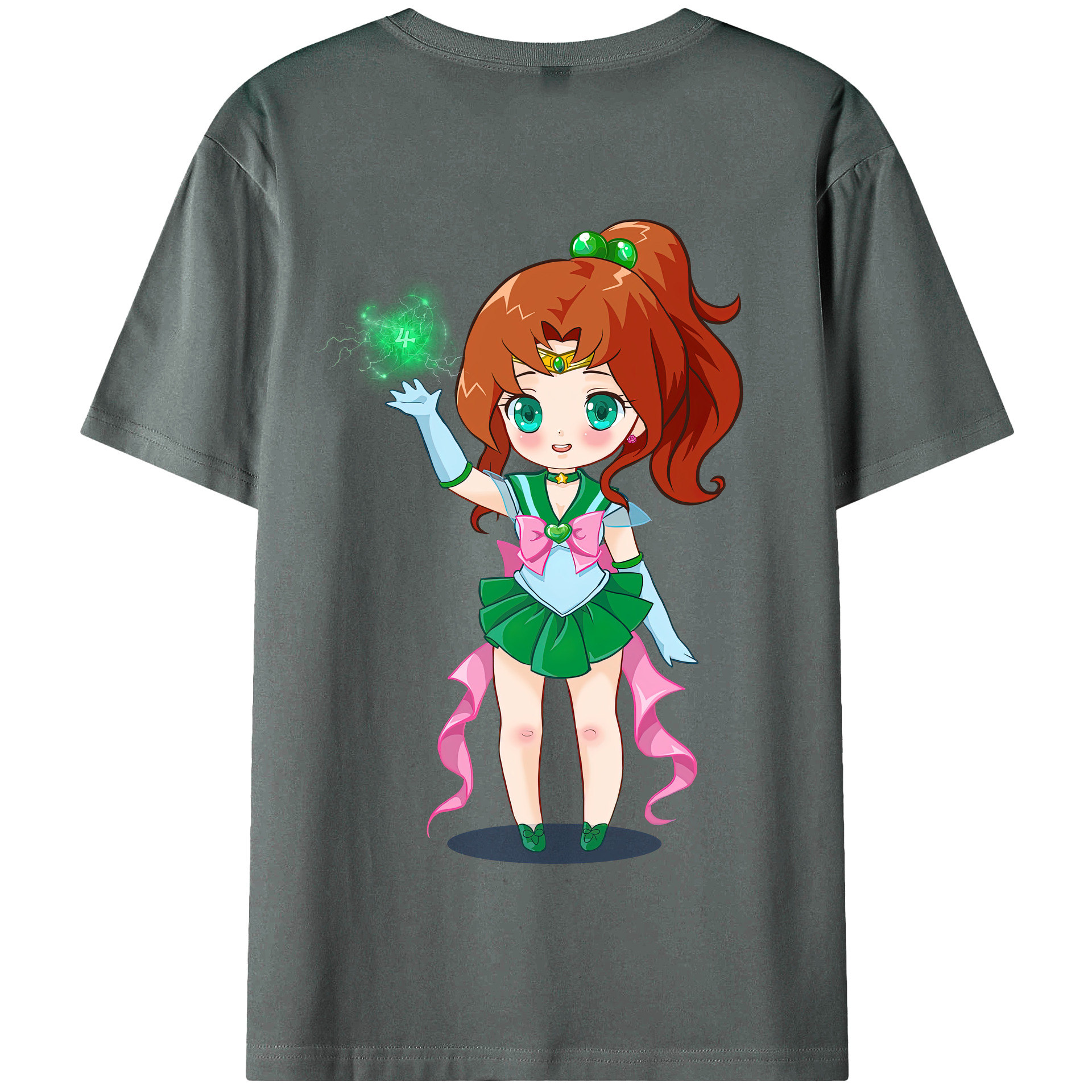 （画像用） 美少女戦士セーラームーン 木野 まこと きの まこと Sailor Moon Kino Makoto （セーラージュピター；Sailor Jupiter） 綿100％半袖Tシャツ（背面プリント）